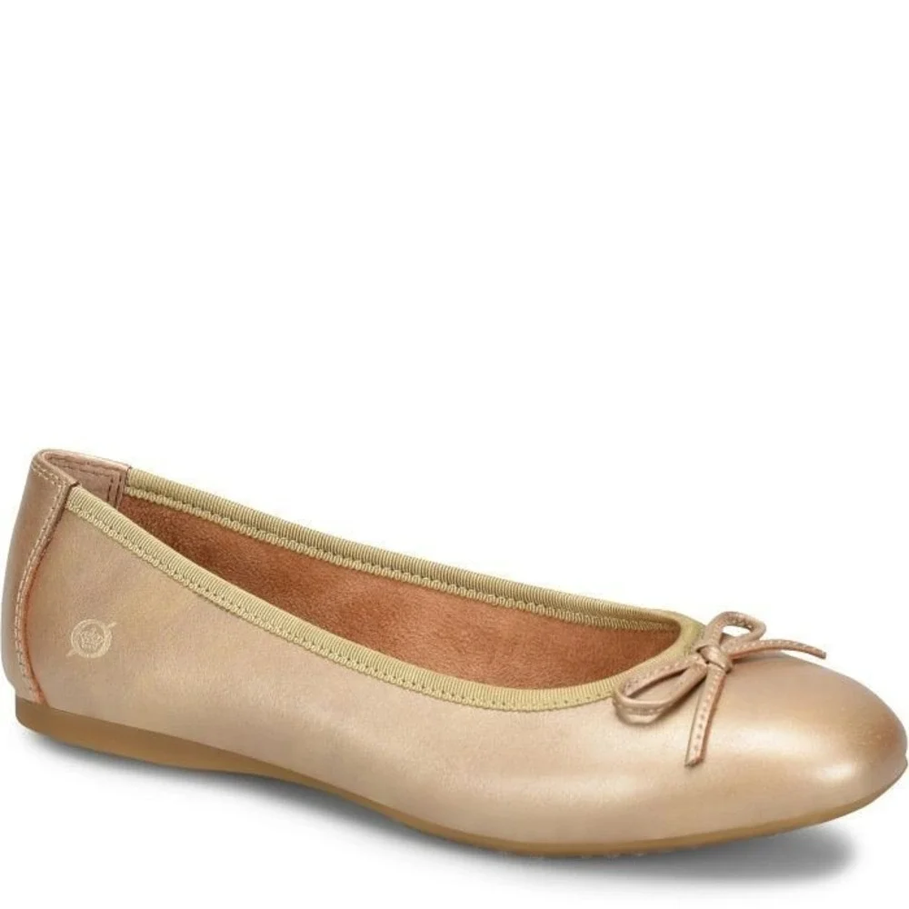 Born® (Women's 11 B) BRIN™ Ballet Flats in Gold‎ Metallic - $120